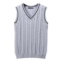 Men Sweater Vest Sleeveless Wool Knitted Waistcoat Stretch V-Neck Autumn pull Jumper Slim Fit Spring Tank Tops Twist Pullovers 201124