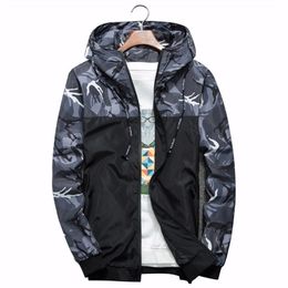 Spring Summer Windbreakers Lightweight Jackets Camouflage Wind Jacket US Size XS-XXL LJ201013