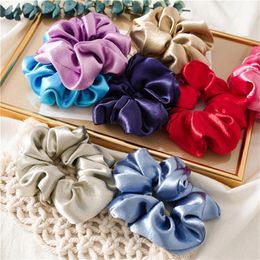 Woman Solid Hair Scrunchies Girls Elastic Hairband Hair Ties Accessories Rubber Band Ponytail Holders Ornament Hair Rope