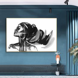 Sexy African women Cool girl posters Wall posters and printed canvas paintings Fashion portrait Photos living room home decor