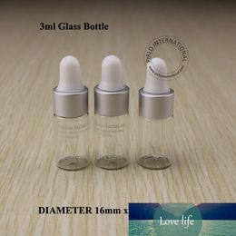Wholesale 200pcs Mixed Colors Silver Ring 3ml Easy Used Mini Essential Oil BottleShaped Dropper