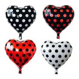 500pcs/lot Ladybug Dot Heart Foil Balloons 18inch Globos Wedding Birthday Party Decorations Kids Anniversary Supplies SN5120