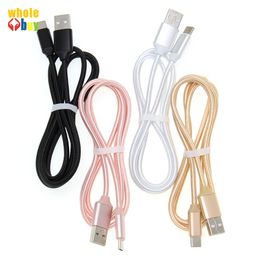 Micro Type c cable V8 5pin USb data sync charger Fabric braided nylon usb cable for samsung s6 s8 s10 for htc lg 500pcs/lot