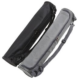 Canvas Waterproof Yoga Pad Bag Solid Colour Yoga Mat Storage Bag Backpack Lightweight and Portable EDF88 Q0705