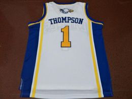 21S Eagless K. Thompson #1 Blue white Full embroidery Size S-4XL college Jersey or custom any name or number jersey