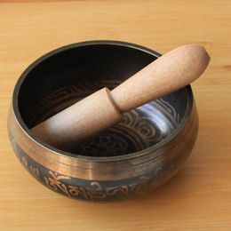 Tibetan Singing Bowl Set Singing Bowl with Striker for Meditation Relaxation Stress Relief 201125