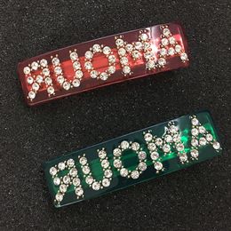 High quality Crystal Letters designer Women Hair Barrettes classic Girls Barrettes Accessories Jewelry