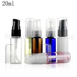 100pcs 20ml empty cosmetic container with cream pump , 20g skin care treatment bottles travel size makeup setting lotion
