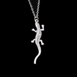 Fashion 56*15mm Lizard Gecko Pendant Necklace Link Chain For Female Choker Necklace Creative Jewelry party Gift