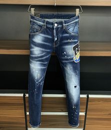 new brand of fashionable european and american mens casual jeans highgrade washing pure hand grinding quality optimization l9805