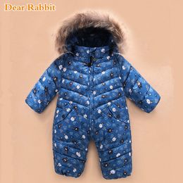 -30 Russian NEW Winter Snowsuit 2020 Boy coat Baby Girl Clothes 90% Duck Down Jacket Outdoor Infant Kids velvet Jumpsuit 0-4 Yrs LJ201125