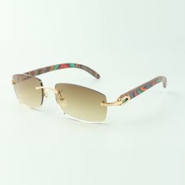 Designer classic sunglasses 3524026 with natural peacock wooden legs glasses Direct sales size 56-18-135mm LMIY