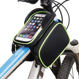 Bicycle Bags Rainproof Bicycle Front Touch Screen Phone Bag Mountain Bike Top Tube Bag Cycling Pannier Bag for Bicycle