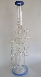 Vintage 21inch Big TSUNAMI Glass Bong Water smoking hookah pipe 18mm Joint Bubbler with Perc Oil Dab Rigs can put customer logo by DHL