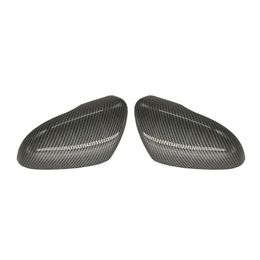 1 Pair ABS Rearview Mirror Cover Car Mirrors For V-W GOLF6 MK6 2009-2012 Carbon Look Accessories Side Covers GOLF