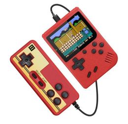 Mini Doubles Handheld Game Console Retro Portable Video Game Console Can Store 400 Games 8 Bit 3.0 Inch Colorful LCD Cradle Design MQ50