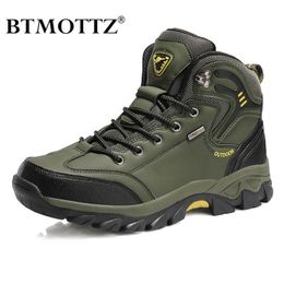 Winter Ankle Men Leather Casual Shoes Outdoor Camping Waterproof Work Tooling Mens Boots Sneakers Military Army Botas Y200915