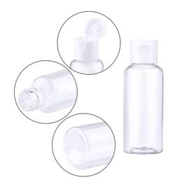 1000pcs PET 50ml bottle Empty Transparent Plastic Bottle Clear Flip Top Cap Empty Packaging Containers can fill rubbing alcohol