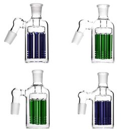 New 8 arms ash catcher 90 & 45 degrees for bongs glass water pipe bubbler have blue and green hookahs