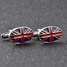 New Formal Business suit Shirt cufflinks enamel British flag cuff links button for men fashion Jewellery will and sandy gift