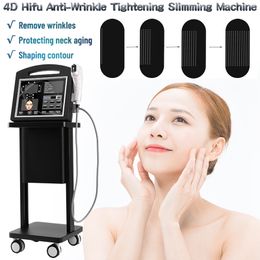 Portable face body lifting machine 4D hifu machine face lifting body slimming 8 cartridges for skin tightening