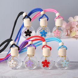 8ml Empty Perfume Bottles Glass Refillable Bottle Car with High-grade Ornament Pendant Container Wholesale 10pcsshipping
