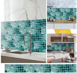 Imitation mosaic wall stickers self adhesive wallpaper living room bedroom storefront background toilet waterproof paste kitchen oil paper