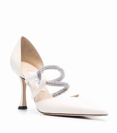 Jimmyness Choo Sandals Elegant Crystal Shoes Evening Bridal Elegant Weeding Luis High Heels Ankle Strap Pointed Toe Pumps Lady Gladiator Sandalias EU35-42.Box