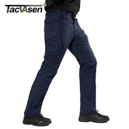 TACVASEN Tactical Pants Men Navy Multi Pockets Rip-stop Cargo Work Pants Military Combat Cotton Pants Airsoft Army Hike Trousers 201110