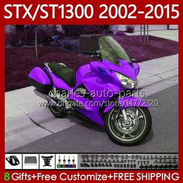 Gloss Purple OEM Body For HONDA Pan European ST1300 STX ST 1300 02-15 93No.118 ST-1300 STX1300 2002 2003 2004 2005 2006 2007 2008 2009 2010 2011 2012 2013 2014 2015 Fairing