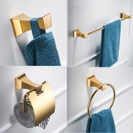 Other Bath & Toilet Supplies Gold Bathroom Accessories Set Bursh Holder Polished Towel Ring Bath Corner Shelf Wall Mount Products Hook