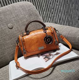 Soft leather pillow bag trendy Korean women's versatile net red single shoulder bag large capacity Messenger Handbag