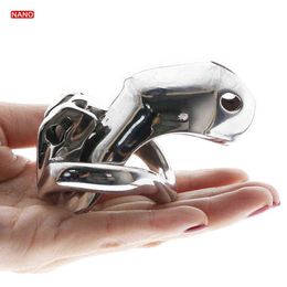 NXY Cockrings 5 Type Silvery Ht V3 Metal Chastity Device Stop Masturbation Cock Cage Bdsm Abstinence Penis Ring Belt Sex Toys for Men 0214