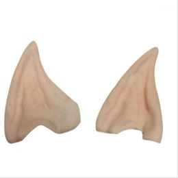 Wholesale-Latex Fairy Pixie Elf Ears Cosplay Accessories LARP Halloween Party Latex Soft Pointed Prosthetic Tips Ear Free Shipping1