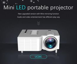 Original Unic UC28C Mini LED Projector Portable Pocket Projectors Multi-media Player Home Theatre Game Supports 10-60inch USB TF Beamer MQ15