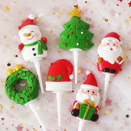 Christmas cake decoration ornaments accessories snowman deer baking dress up plug-in