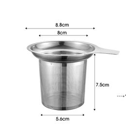 NEW304 Stainless Steel Tea Strainers Large Capacity Tea Infuser Mesh Strainer Water Filter Teapots Mugs Cups RRA11098