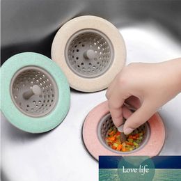 Sink Strainer Silicone Kitchen Accessories 1PC Bathroom Shower Drain Wheat Straw Sewer Hair Philtre Sink Colander