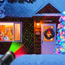 Outdoor Christmas Garden Lawn Stage Effect Lights Fairy Sky Star Laser Projector Waterproof Landscape Park Garden Christmas Decorative Lamp
