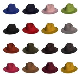 Men's Fedora Wide Brim Hats Wide Brim British Cap Band Wide Flat Brim Jazz Hats Sunscreen Hats Winter Spring Outdoor Party Hat LSK1469
