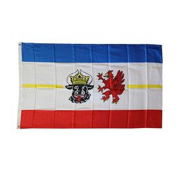 Mecklenburg-Vorpom Flag High Quality 3x5 FT City Banner 90x150cm Festival Party Gift 100D Polyester Indoor Outdoor Printed Flags and Banners