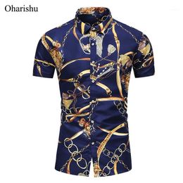 Men's Casual Shirts 5XL 6XL 7XL Shirt Men's Summer Fashion Personality Printed Short Sleeve Men Plus Size Beach Hawaiian Shirt1