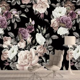 Şakayık Peel ve Sopa Çiçek 3D Fotoğraf Duvar Kağıdı Duvar Kağıdı Kağıtları Ev Dekor Duvar Kağıtları Oturma Odası Yatak Odası Duvar Resimleri Roll1