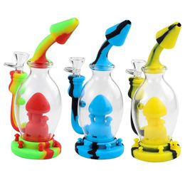 mushroom hookah smoking hand pipes oil rig bong pipe tobacco bubbler glass bongs oils grinder