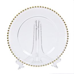 Golden Pearl Wedding Dinner Plate Hotel Dishes & Plates ball plate transparent decorative plastic