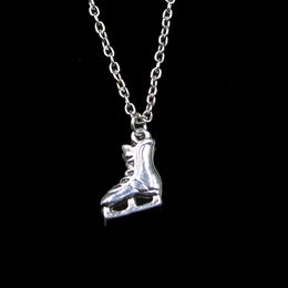 Fashion 17*12mm Ice Skates Shoes Pendant Necklace Link Chain For Female Choker Necklace Creative Jewelry party Gift