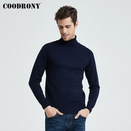 COODRONY Brand Turtleneck Sweater Men Classic Casual Pull Homme Winter Thick Warm Sweaters Soft Knitwear Pullover Men C1009 201123