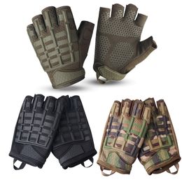 Outdoor Sports Airsoft Shooting Hunting Tactical Half Finger Gloves Motocycle Cycling Gloves Paintball NO08-085