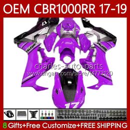 Body Kit For HONDA CBR 1000 CBR1000 RR CC 2017-2019 Purple Blk Injection Bodywork 75No.175 CBR 1000CC 1000RR CBR1000RR 17 18 19 CBR1000CC 2017 2018 2019 OEM Fairing