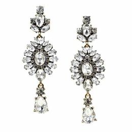 Jewelry Wholesale/ 2020 New Clear Glass Pave Chandelier Earring Dangle Earring Vintage Cluster Drop